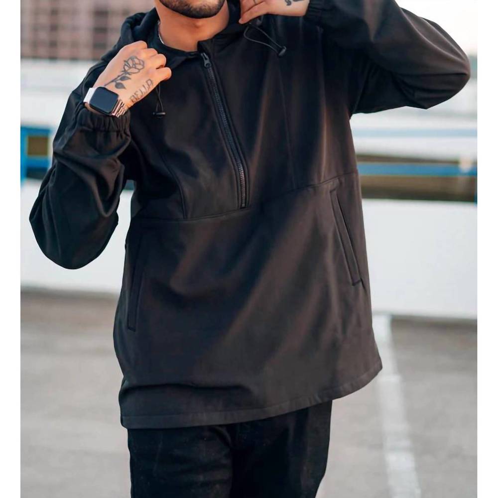 NEW MONO B jacob fleece hoodie in black